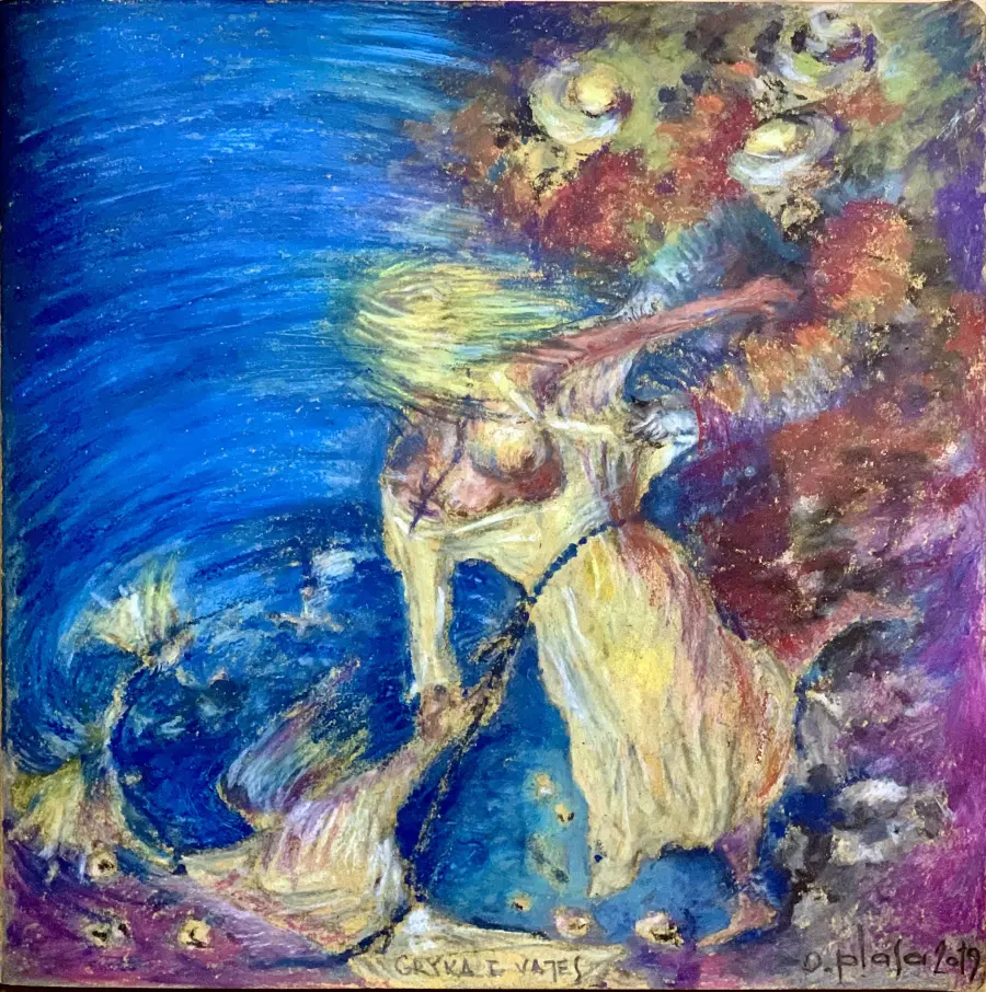 Gryka e Vajes, Oil on Canvas by Ols Plasa
