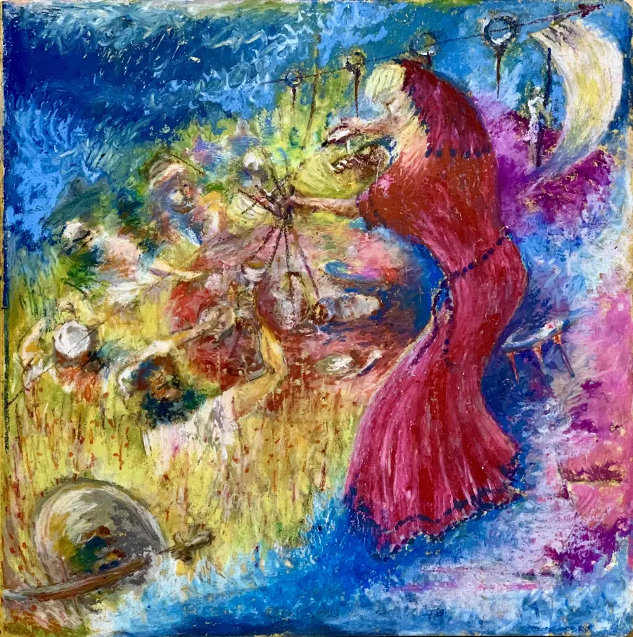 Penelopa, Oil on Canvas by Ols Plasa