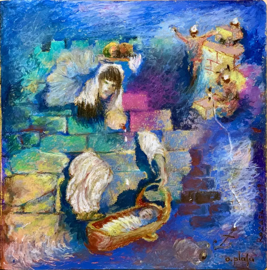 Rozafa, Oil on Canvas by Ols Plasa